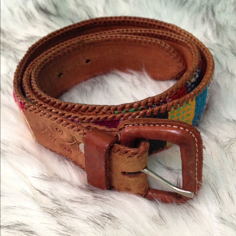 Vintage Color Embroidered Belt